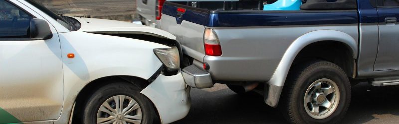 Rear-end collision between a truck and a car